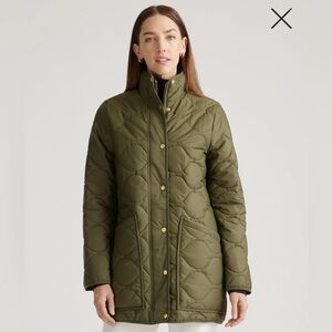 NWT Quince Olive Quilted Jacket Size S